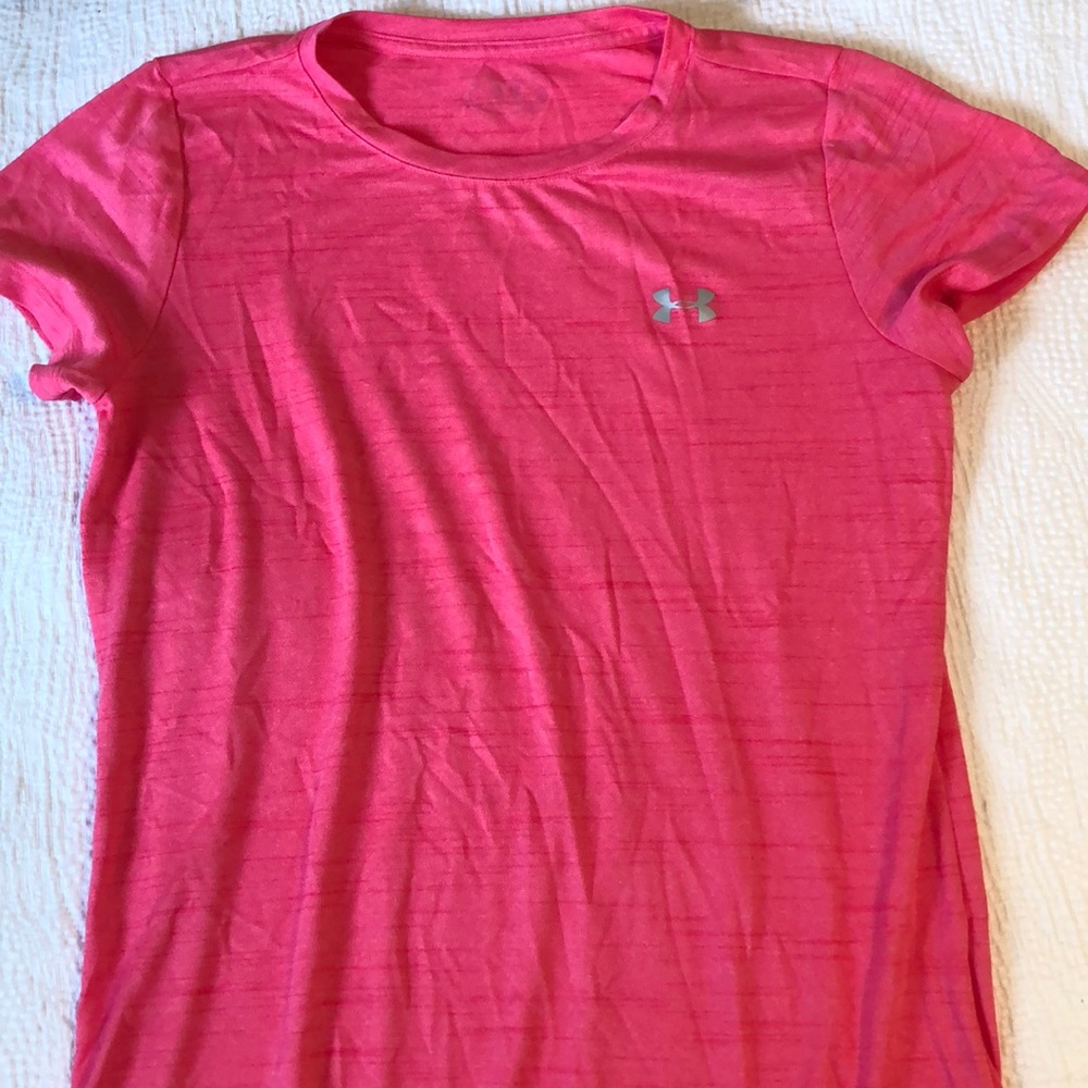Pink Under Armour training shirt
